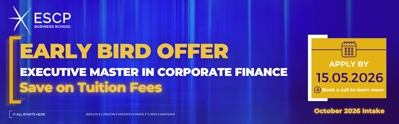 Early Bird Offer - Executive Master in Corporate Finance