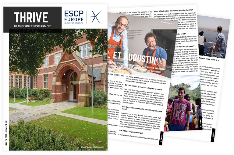 THRIVE – The ESCP Students Magazine – March 2019