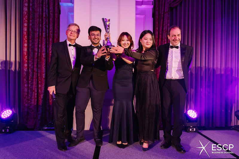 Picture: Students accepting the Company Consultancy Project of the Year Award