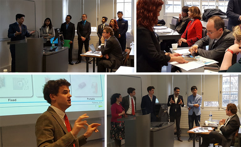 Patchworks illustrations, Student's defense with Valeo, ESCP