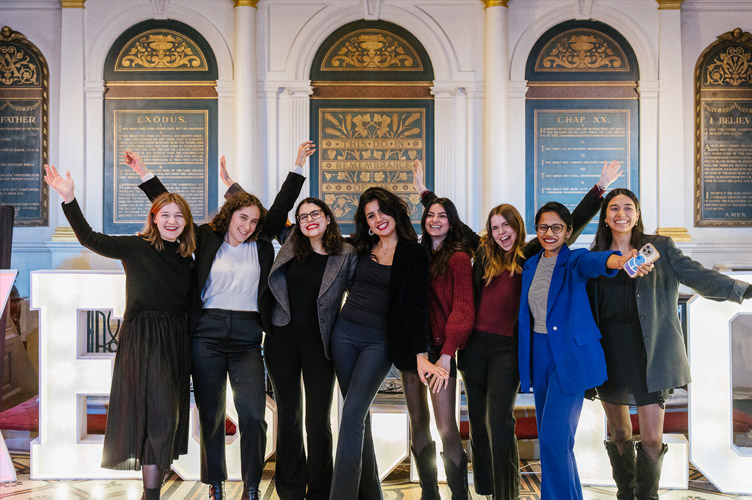 Picture (left to right): The core TEDxESCPLondon team: Marie Nickenig (MDT), Margaux Dolz (BSc), Maria Francesca Ruggiero (MIM), Anita Athary (MDT), Jessica Habre (BSc), Sarah Balaÿ (BSc), B Sarita Rao (MEM) and Paulina Rosales (MEM).