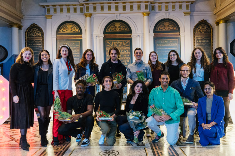 Picture: TEDxESCPLondon Student Society members and speakers at the end of the event