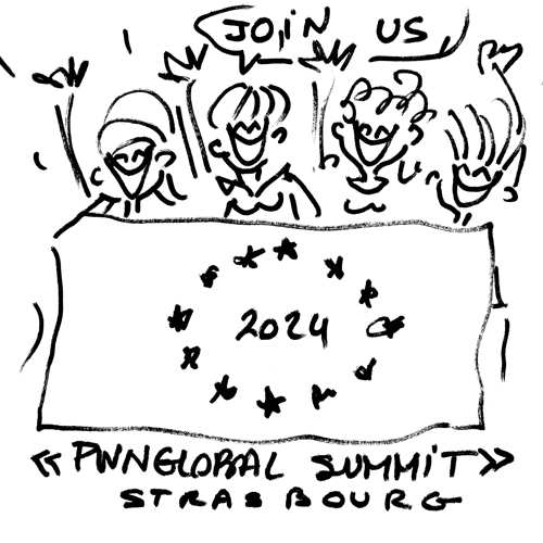 Join Us - 2024 PWN Global Summit - Illustration by Corinne Albert