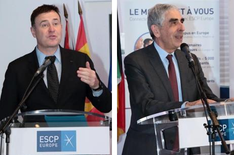 Frank Bournois (Dean of ESCP) and Patrick Gounelle (President of the ESCP Foundation) started the ceremony by expressing their pride at seeing E. Leclerc join the School.
