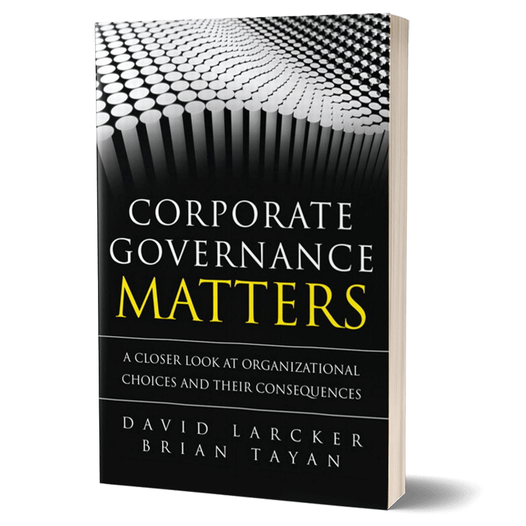 Couverture, Corporate Governance matters, 2nd edition, par David Larcker & Brian Tayan