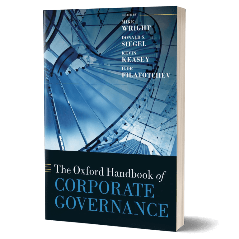 Couverture, The Oxford handbook of Corporate, par Mike Wright & Donald Siegel, édition Oxford
