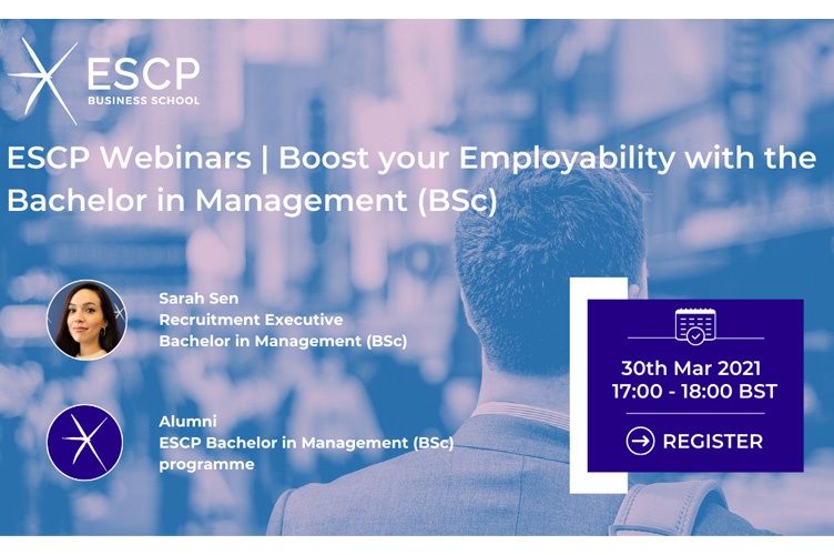 ESCP Webinars: Boost your Employability with the Bachelor in Management (BSc) 