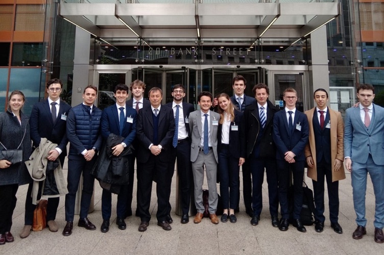 ESCP Master in Management Investment Banking students during the London prize trip