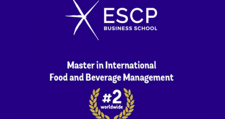 ESCP Master in International Food and Beverage Management has been ranked  2nd worldwide