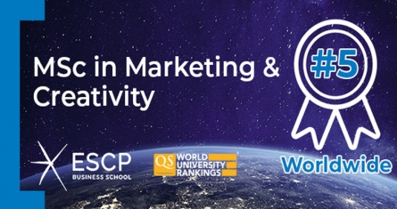 ESCP’s MSc in Marketing & Creativity Ranked in Top 5 Worldwide by QS 