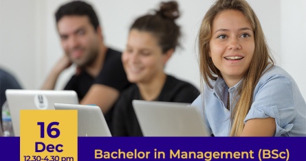 Student in classroom - 16 December 2023 from 12.30 p.m to 4.30 p.m. (CET) - Bachelor in Management