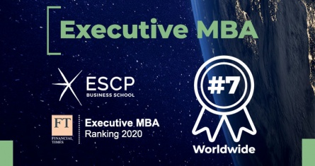 ESCP ranks 7th worldwide for its Executive MBA in the Financial Times EMBA 2020 ranking